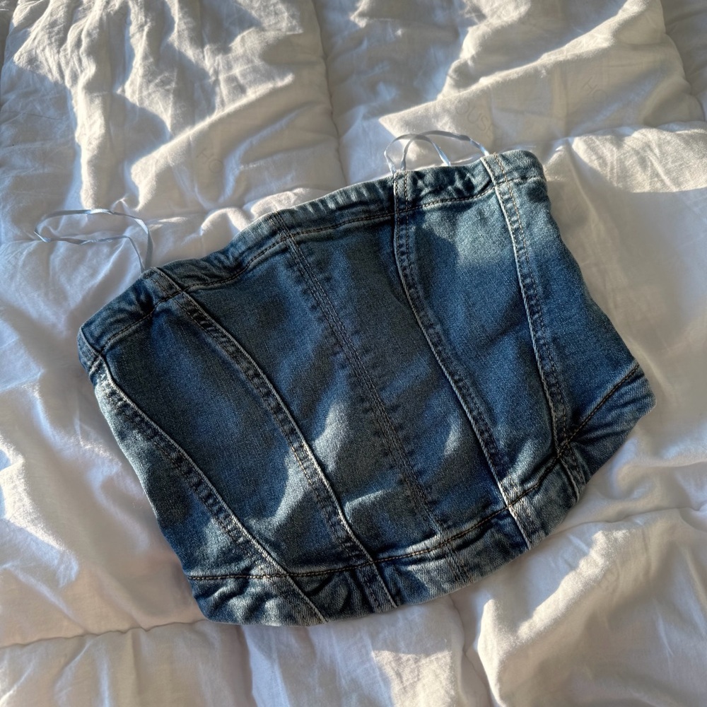 Garage Denim Corset Top
